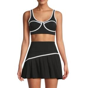 Beach Riot Tennis Skirt Set Womens XS/ Olympia Love Small Black White Mini